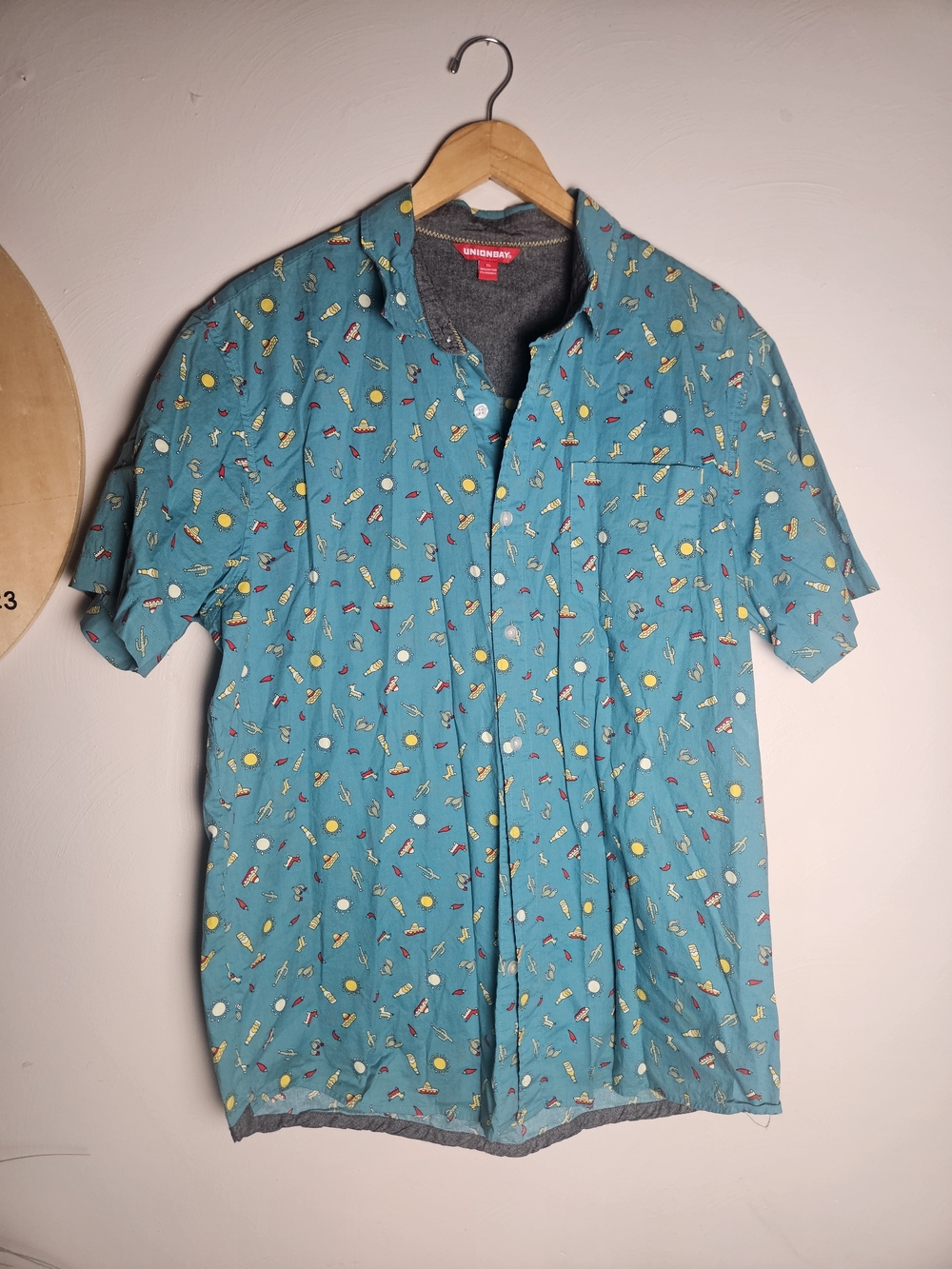 Unknown Brand Teal Short-Sleeve Print Shirt